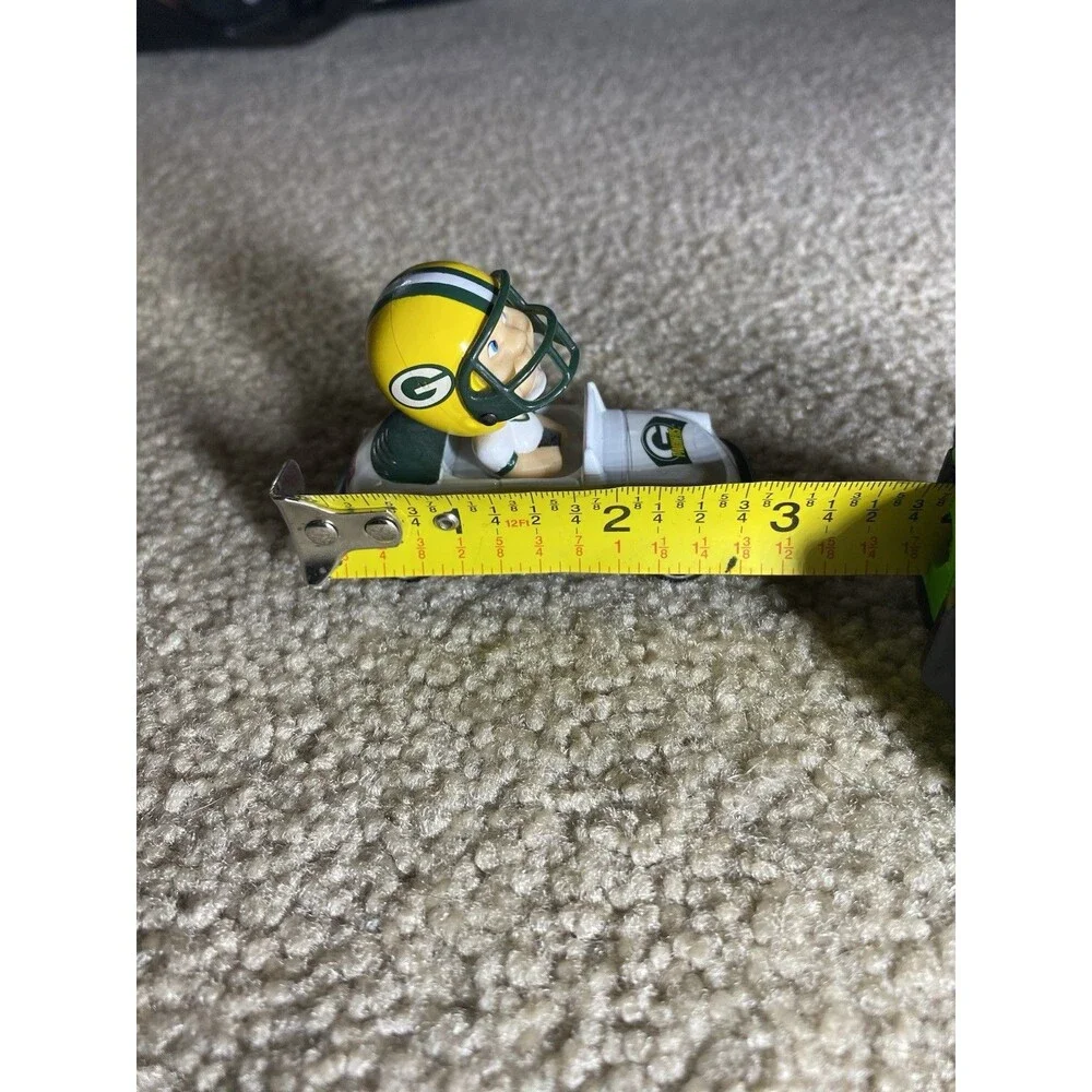 Vintage Ertl Green Bay Packer Die-Cast Goaline Bopper Car Bobblehead NFL ~3.25”
